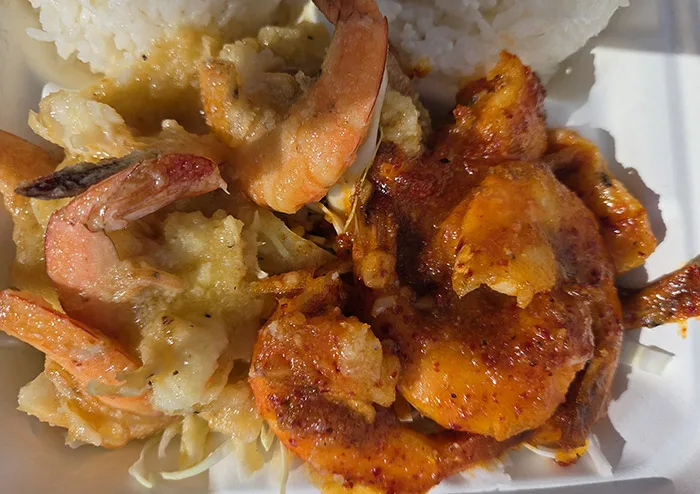 1/2 Garlic Shrimp and 1/2 Hot & Spicy Shrimp (Combo) $18